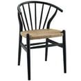 thumbnail image 6 of Modway Flourish Spindle Wood Dining Side Chair Set of 2 in Black, 6 of 8