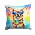 thumbnail image 2 of Chihuahua Hippie Dawg Fabric Decorative Pillow 14 in x 14 in, 2 of 2
