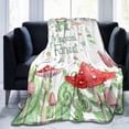 thumbnail image 2 of Cute Frog Mushroom Blanket Gifts for Kids Adults Soft Warm Lightweight Cozy Magical Forest Animal Green Throw Blankets for Bed Living Room Sofa Couch Birthday Esthetic Decor 40x50in, 2 of 6
