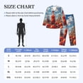 thumbnail image 4 of Naloa Tomato Field Bottle Men’s Pajamas Set - Long Sleeve Button Down Sleep Shirt and Pajama Bottoms Sleepwear Set-Large, 4 of 7