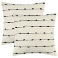 thumbnail image 2 of REGALWOVEN Striped Boho Cushion Covers 2 Pack Square Modern Farmhouse Neutral Pillowcases Black 20 x 20 Inch, 2 of 5