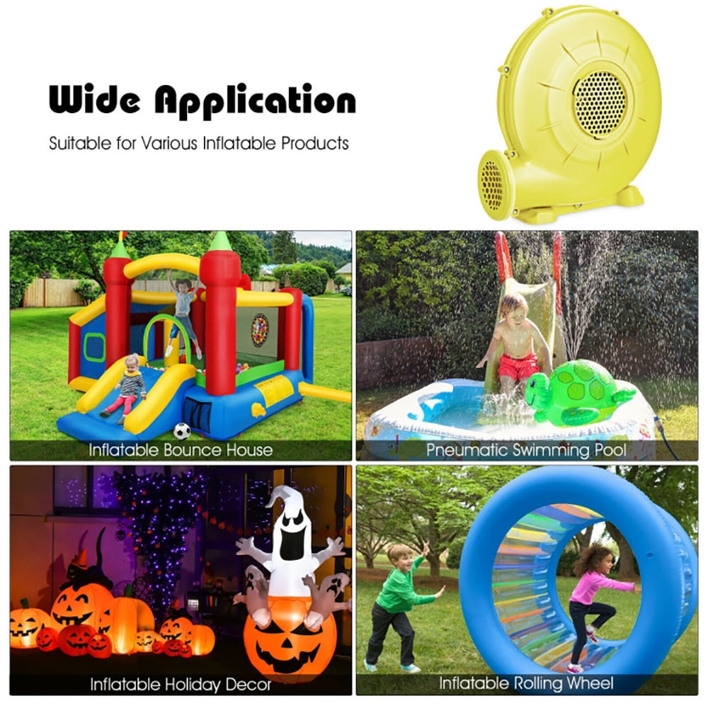 Aimee Lii 350W 0.5HP Air Blower Pump Fan for Inflatable Bounce House and Bouncy Castle, Yellow Aimee Lii 350W 0.5HP Air Blower Pump Fan for Inflatable Bounce House and Bouncy Castle, Yellow