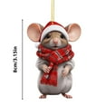 thumbnail image 4 of sruoe Christmas Tree Decorations, Christmas Gifts, Realistic, Topiary, Christmas Decorative Mouse for Christmas Day, 4 of 5