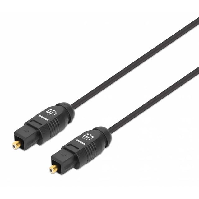 Cable de audio digital óptico Toslink Manhattan 356091 2 conectores Toslink S/PDIF m-m 5m