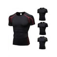 thumbnail image 5 of Luxsea Summer Mens T-shirt Short Sleeve Quick Dry Breathable Fitness Tshirt Men Tee Tops Solid Colors Plus Size, 5 of 5