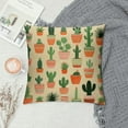 thumbnail image 2 of JRXY  Summer Succulent Cactus Pillow Covers Retro Mexican Orange Flowers Exotic Tropical Plants Decorative Throw Pillow Covers Cushion Case for Home Sofa Couch Decoration White, 2 of 5