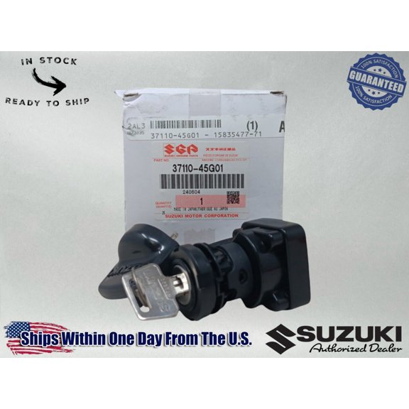 Suzuki OEM Ignition Key Switch 06-09 Ltr450 09-10 Lt-Z400 Ltz400 - 37110-45G01