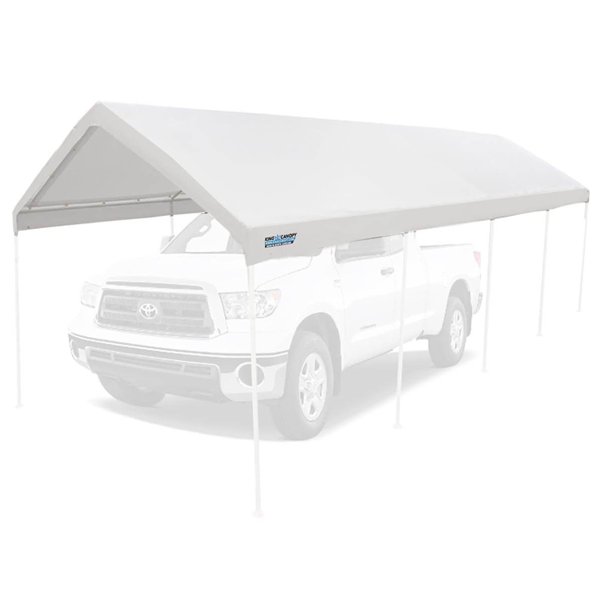 King Canopy 10ft x 27ft 180gsm Polyethylene White Drawstring Carport Canopy Cover