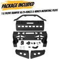 thumbnail image 6 of KOJEM Front Bumper Winch w/ D-ring & Bull Bar Steel for 2014-2020 Toyota Tundra Offroad Style Steel 2 Packages, 6 of 13