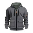 thumbnail image 3 of Men's Hoodie With Zipper Fashionable Long Sleeve Hooded Sweatshirts Top Casual Sports Pullover Pocket Top Men's Hoodie, 3 of 3
