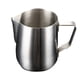 thumbnail image 1 of Injueey Jarra para espuma de leche de acero inoxidable para cocina, jarra de café artesanal, herramienta para café con leche, suministros Juegos de servir café y té Plata 350 ml, 1 of 6