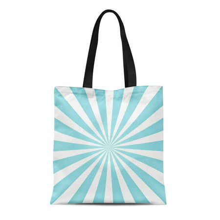 ASHLEIGH Canvas Tote Bag Yellow Flare Blue Sun Rays Sunburst Abstract Sky Gold Durable Reusable Shopping Shoulder Grocery Bag