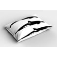 thumbnail image 2 of Ambesonne Black White Pillow Sham 2 Pack, Orca Killer Whales, 26"x20", Black and White, 2 of 3