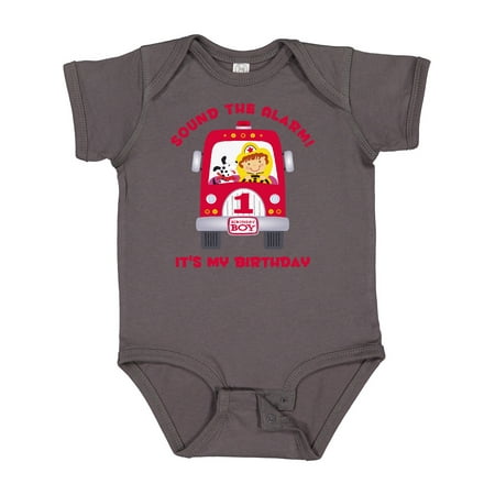 

Inktastic Fire Truck 1st Birthday Boy Gift Baby Boy Bodysuit