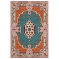 thumbnail image 4 of SAFAVIEH Bellagio Chandler Floral Wool Area Rug, Blue/Pink, 3' x 3' Round, 4 of 7
