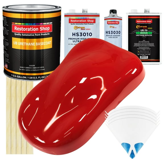RALLY Red Premium Gallon Kit URETHANE BASECOAT Car Auto Body Paint Kit