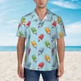 thumbnail image 4 of Goofa Modern Ice Cream Hawaiian Shirt for Men, Unisex Summer Beach Casual Short Sleeve Button Down Shirts,Aloha Tropical Floral print shirt-, 4 of 9