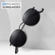 thumbnail image 3 of Small Round Polarized Sunglasses for Women Men Classic Retro Metal Frame Sun Glasses UV Protection, 3 of 4