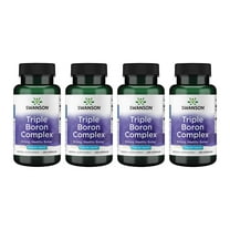 Swanson Triple Boron Complex - Natural Bone Health & Joint Support - Mineral Supplement Featuring Citrate, Aspartate & Glycinate - (250 Capsules) (4 Pack)