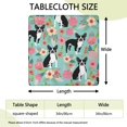 thumbnail image 2 of Green Boston Terrier and Flower Square Fitted Tablecloth with Elastic Edge,Square Table Cover,Washable Elastic Table Cover for Home Kitchen Party Decor 34"x34", 2 of 6