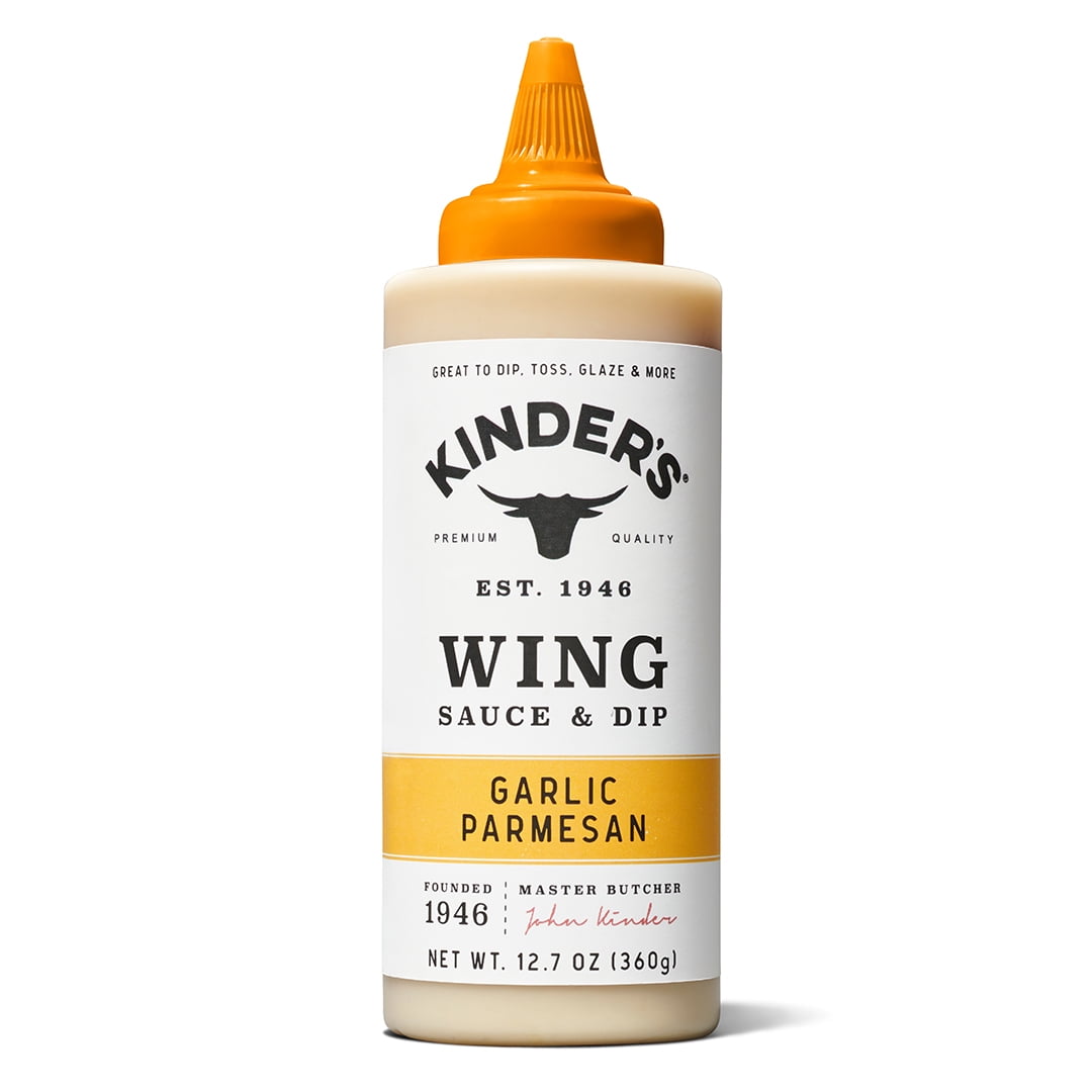 (3 pack) Kinder's Garlic Parmesan Wing Sauce and Dip, 12.7 oz