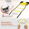 thumbnail image 2 of Agility Ladder GHB Pro de 12 peldaños, 6 m con bolsa de transporte, paquete de 2, 2 of 9