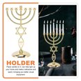 thumbnail image 4 of Candelabro de metal de 7 brazos, candelabro cónico, soporte decorativo para velas de mesa, 4 of 5