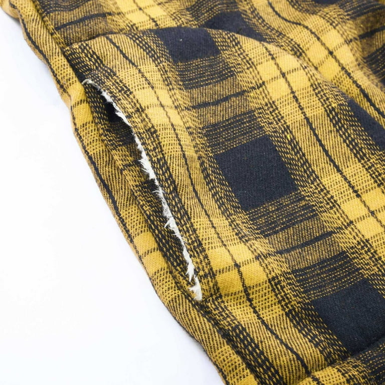 Penkiiy Hooded Plaid Jacket Men Zipper Casual Hooded Thicken