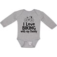 thumbnail image 3 of Inktastic I Love Biking with Daddy Boys or Girls Long Sleeve Baby Bodysuit, 3 of 5