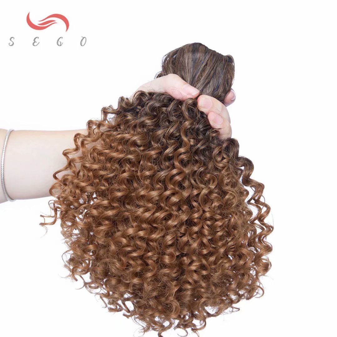 SEGO Afro Kinky Curly Ponytail Extensions Short Synthetic  display picture 2
