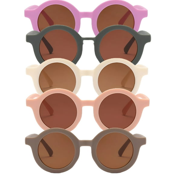 GJX 5Pcs Toddler Sunglasses Age 2-4,Kids-Friendly Design Toddler Sunglasses,Protects Eyes Toddler Sunglasses Age 1-2,Multicolor