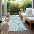 thumbnail image 6 of Addison Rugs Chantille Indoor/Outdoor Transitional Circles Teal Washable Runner Rug, 2'3" x 7'6", 6 of 6