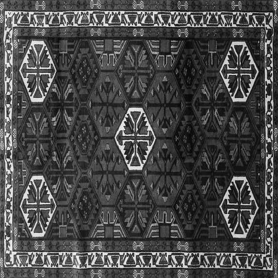 Ahgly Company Indoor Square Persian Gray Traditional Area Rugs, 6' Square