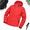 Bordeaux Red-Small, variant on Men's Lightweight Waterproof Rain Jacket Shell Hooded Outdoor Raincoat Samurai Black Large
