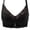Black, variant on SnZhen Soft Bras for Women Women's Non Steel Ring Style Printed Gathered Middle Button Breathable Underwear Daily Bra