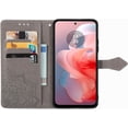 thumbnail image 2 of Wallet Case for Motorola Moto Edge 5G 2024 Case Leather Flip Folio Magnetic Shockproof Protective Cover with Card Slots and Lanyard Cover for Moto Edge 5G 2024. Mandala Gray, 2 of 12