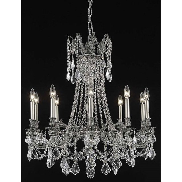 Elegant Lighting Rosalia 28" 10 Light Elements Crystal Chandelier