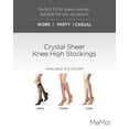 thumbnail image 2 of MeMoi Women's Crystal Sheer Knee Highs - Womens - Female, Queen 10-13, Black, 2 of 12