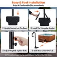 thumbnail image 4 of GloryStar Hot Tub Handrail, 360° Rotatable Spa Side Handrail with 35"～57" Adjustable Height, Hot Tub Hand Rail with Slide-Under Base and Non-Slip Grip for Indoor & Outdoor, 600LBS Capacity, 4 of 7