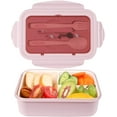thumbnail image 1 of Fiambreras, cajas bento, fiambreras, fiambreras estancas para niños y adultos, fiambreras bento con 3 compartimentos y cubiertos, recipientes para alimentos sin BPA, microondas Xemadio LN-2366-3, 1 of 5