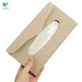 thumbnail image 4 of Deago Car Tissue Holder Sun Visor Tissue Holder Car Visor Napkin Holder PU Leather Backseat Tissue Case for Car/Truck (Beige), 4 of 7