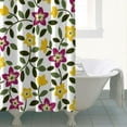 thumbnail image 5 of Autumn Leaves and Floral Shower Curtain 72x84, Rustic Botanical Theme, Quick-Dry Polyester with Vintage Accents, 5 of 5