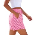 thumbnail image 2 of Summer Womens Shorts Fashion Shorts For Women Cute Trendy Elastic Waist Casual Cotton Spring Pants For Women, 2 of 4