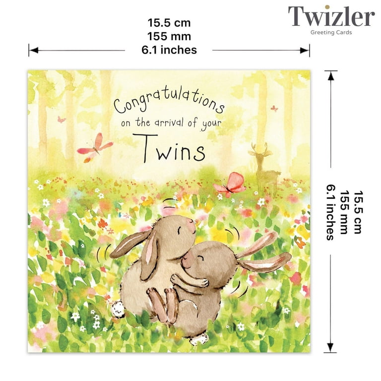 Bunny Twins Greeting Card Bunny Twins Greeting Card
