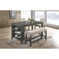 thumbnail image 2 of Table à Manger en Bois Gris Foncé avec 3 Étagères, 2 of 2