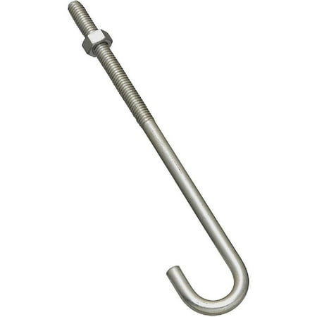 

10PK National 5/16 In. x 7 In. Zinc J Bolt