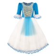 thumbnail image 1 of Girls Dress Snow White Princess Cartoon Mermaid Party Costume Ball 8, 1 of 8