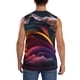 thumbnail image 4 of Fotbe Colorful Abstract Wave Motion Men's Camiseta sin Mangas Estampada para Hombres, Playera Casual para Gimnasio, Entrenamiento, Playa-Medium, 4 of 7