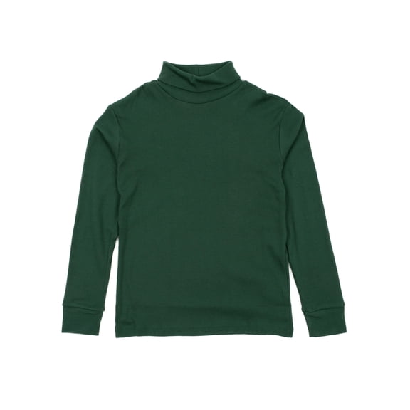 Leveret Kids Cotton Turtleneck Uniform Green 7 Year