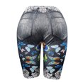 thumbnail image 3 of POTETI Women's Jean Shorts Denim High Waisted Women's Plus Shorts Gray Print with Pockets Legging Hip Warp Slim Shorts, 3 of 4